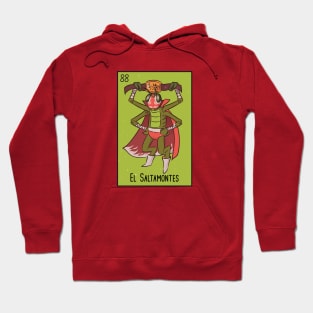 El Saltamontes // Mexican Luchador Grasshopper Loteria Card Hoodie